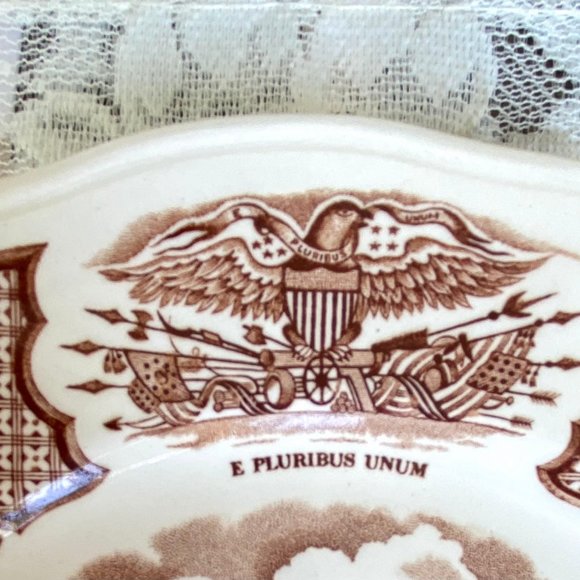 MEAKIN, ALFRED Fair Winds Brown 9" Luncheon/Dinner Plate - Set of 4, Brown Ships - Picture 3 of 7